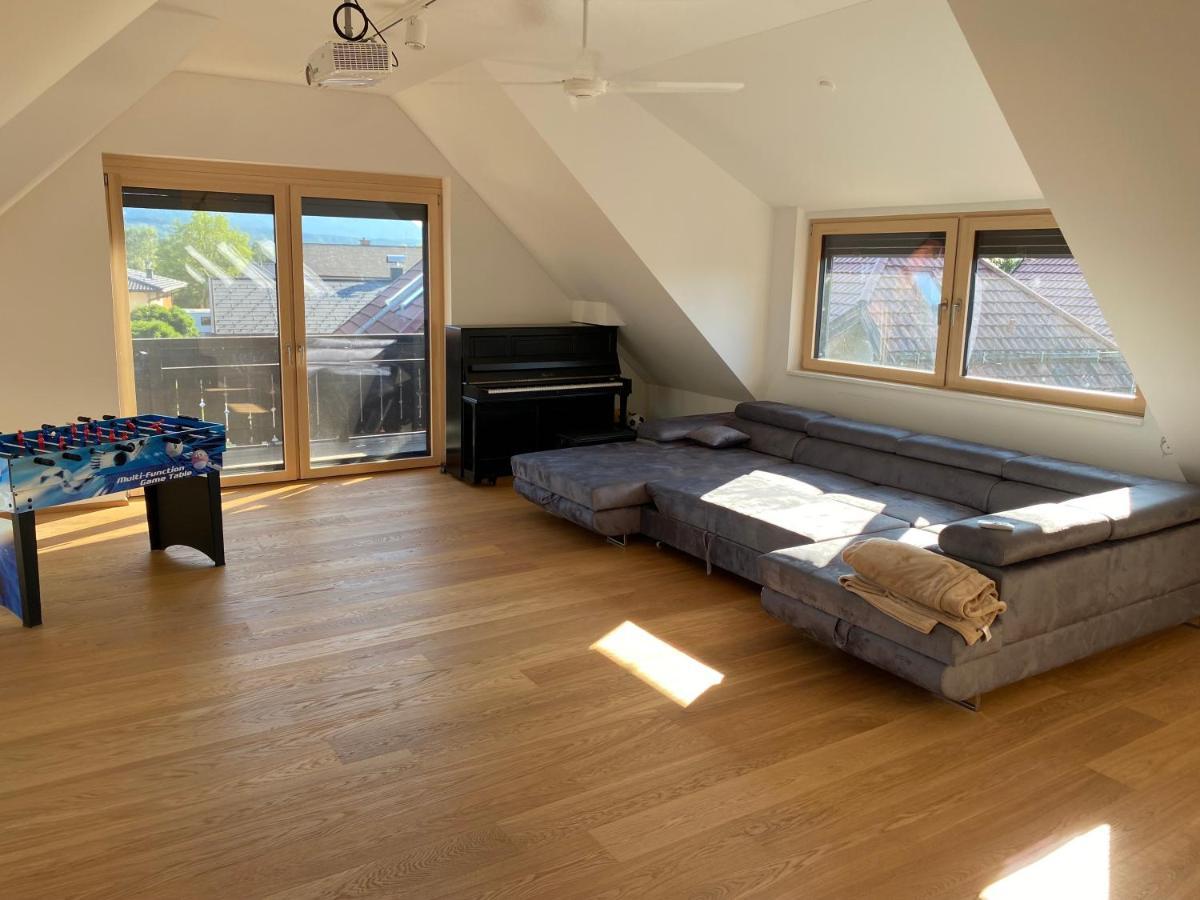 Salzburg-Loft Im Stadtteil Leopoldskron-Moos 120Qm Mit Balkon & Untersbergblick Salzburgo Exterior foto