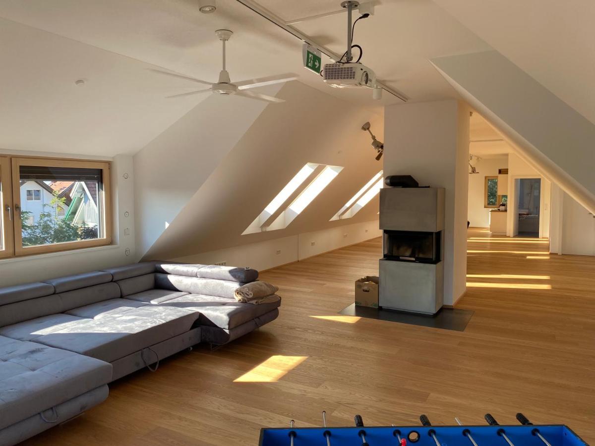 Salzburg-Loft Im Stadtteil Leopoldskron-Moos 120Qm Mit Balkon & Untersbergblick Salzburgo Exterior foto